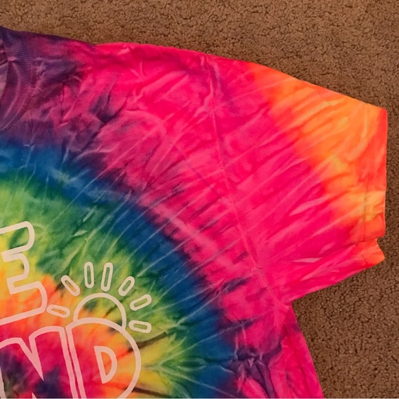 Colortone Be Kind Tie Dye Graphic Tee Adult Size Medium Neon Colors Unisex Swirl - Picture 6 of 9